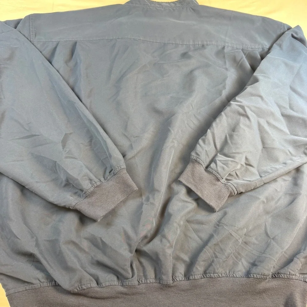 Perlis Windshirt Jacket Men L Navy Blue Quarter Zip Crawfish Logo Pullover